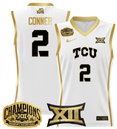 Madison Conner  #2 TCU Horned Frogs 2025 Champions Patch   White Gold