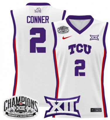 Madison Conner  #2 TCU Horned Frogs 2025 Champions Patch  All  White