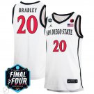 Matt Bradley  #20 San Diego State Aztecs B1G Final Four Patch   White