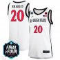 Matt Bradley  #20 San Diego State Aztecs B1G Final Four Patch   White