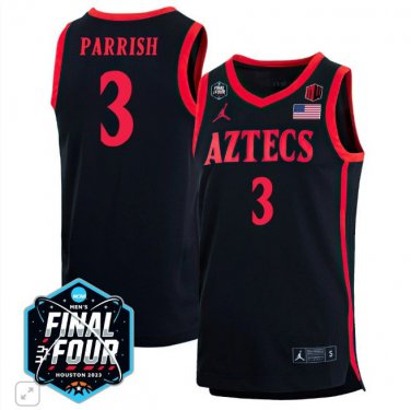 Micah Parrish  #3 San Diego State Aztecs B1G Final Four Patch   Black
