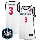 Micah Parrish  #3 San Diego State Aztecs B1G Final Four Patch   White