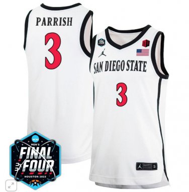 Micah Parrish  #3 San Diego State Aztecs B1G Final Four Patch   White