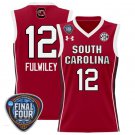 Milaysia Fulwiley  #12 South Carolina Gamecocks Final Four Patch   Crimson