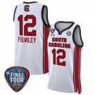 Milaysia Fulwiley  #12 South Carolina Gamecocks Final Four Patch   White