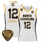 Milaysia Fulwiley  #12 South Carolina Gamecocks Final Four Patch   White Go
