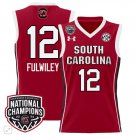 MiLaysia Fulwiley  #12 South Carolina Gamecocks National Champions Patch  - Crimson