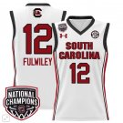MiLaysia Fulwiley  #12 South Carolina Gamecocks National Champions Patch  - White