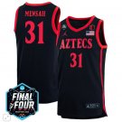 Nathan Mensah  #31 San Diego State Aztecs B1G Final Four Patch   Black