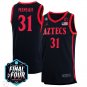Nathan Mensah  #31 San Diego State Aztecs B1G Final Four Patch   Black