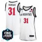 Nathan Mensah  #31 San Diego State Aztecs B1G Final Four Patch   White