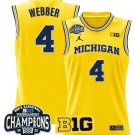 Nimari Burnett  #4 Michigan Wolverines 2025 Big Ten Champions Patch   Gold