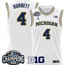 Nimari Burnett  #4 Michigan Wolverines 2025 Big Ten Champions Patch   White