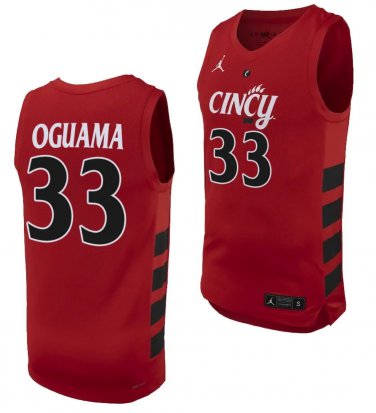 Ody Oguama  #33 Cincinnati Bearcats 70s XII Patch   - Crimson