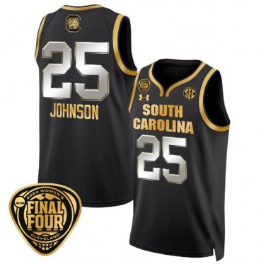 Raven Johnson  #25 South Carolina Gamecocks Final Four Patch   Black Gold