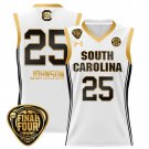 Raven Johnson  #25 South Carolina Gamecocks Final Four Patch   White Gold