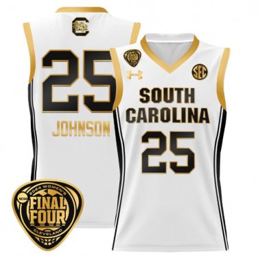 Raven Johnson  #25 South Carolina Gamecocks Final Four Patch   White Gold