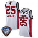 Raven Johnson  #25 South Carolina Gamecocks Final Four Patch  All  White