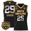 Raven Johnson  #25 South Carolina Gamecocks National Champions  - Black Gold