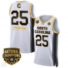 Raven Johnson  #25 South Carolina Gamecocks National Champions  - White Gold