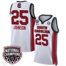 Raven Johnson  #25 South Carolina Gamecocks National Champions Patch  White