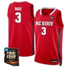 Rice  #3 NC State Wolfpack Final Four Patch College   Red