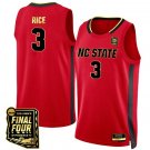 Rice  #3 NC State Wolfpack Final Four Patch College   Red Gold