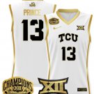 Sedona Prince  #13 TCU Horned Frogs 2025 Champions Patch   White Gold