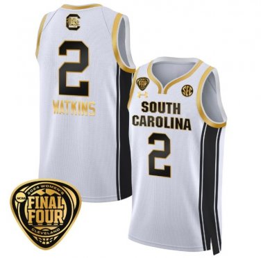 South Carolina Gamecocks Ashlyn Watkins  #2 Final Four Patch   White Gold