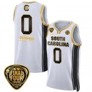 South Carolina Gamecocks Te-Hina Paopao  #0 Final Four Patch   White Gold