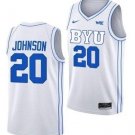 Spencer Johnson  #20 BYU Cougars NCAA Vapor Patch College  All  White