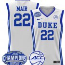 Taina Mair  #22 Duke Blue Devils 2025 ACC Champions Patch  All  White