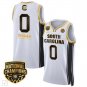 Te Hina Paopao  #0 South Carolina Gamecocks National Champions  White Gold