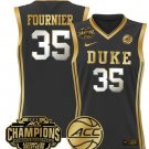 Toby Fournier  #35 Duke Blue Devils 2025 ACC Champions Patch   Black Gold