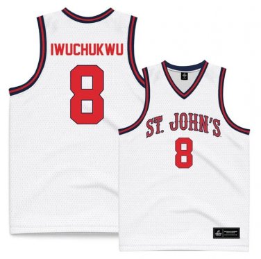 Vincent Iwuchukwu  #8 St. Johns University Vapor Patch NCAA   White