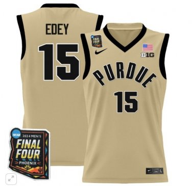 Zach Edey  #15 Purdue Boilermakers Final Four Patch   Gold
