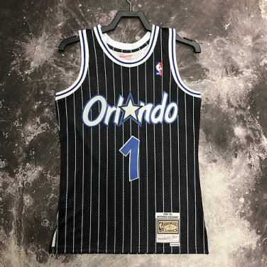 #1 Hardaway Magic 1994-95 M&N heat pressed jersey black