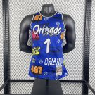 #1 Hardaway Magic M&N Graffiti jersey (heat pressed)