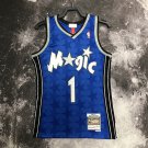#1 Mcgrady Magic 2000-01 M&N heat pressed jersey blue