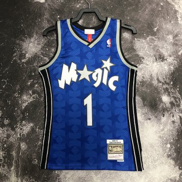 #1 Mcgrady Magic 2000-01 M&N heat pressed jersey blue