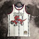 #1 Mcgrady Raptors 1998-99 M&N heat pressed jersey white