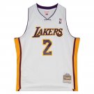 #2  Derek Fisher Lakers 2002-03 M&N jersey white (heat pressed)