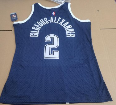 #2 GilGeous-Alexander OKC M&N jersey blue (heat pressed)