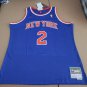 #2 Larry johnson knicks M&N jersey blue (heat pressed)