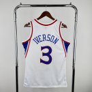 #3 Allen Iverson 76ers 1996-97 M&N jersey white (heat pressed)