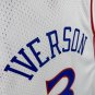 #3 Allen Iverson 76ers 1996-97 M&N jersey white (heat pressed)