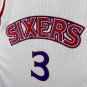 #3 Allen Iverson 76ers 1996-97 M&N jersey white (heat pressed)