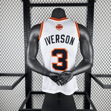 #3 Allen Iverson 2006-07 Nuggets M&N jersey white (heat pressed)