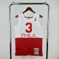 #3 Iverson 76ers 2003 04 M&N jersey red white (heat pressed)