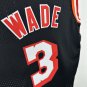 #3 Wade Miami Heat 2013-14 M&N retro jersey black (heat pressed)